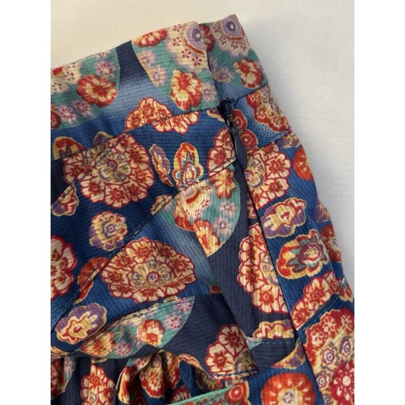 MARC JACOBS Faux Wrap Medallion Print Skirt Women 10 Tie A-Line Side Zip Lined - Picture 8 of 10